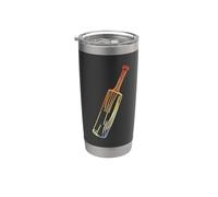Schizzo vintage di un pipistrello da cricket Bicchiere termico in acciaio inox doppia parete