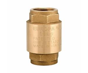 Schläfer 0930151 | Valvola di Ritegno Unidirezionale Universale in Ottone, Filettatura Interna G 3/4" pollice Valvola Ritegno Acqua a Tenuta Stagna, Valvola di non ritorno. Made in Italy