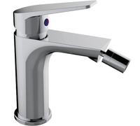 Schläfer 26505015 | Miscelatore Monocomando per Bidet Bagno serie Leonardo con Scarico automatico 1 1/4, Rubinetto Monoforo Cartuccia diam35mm Cromo Argento, Made in Italy