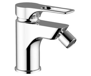 Schläfer 27505015 | Miscelatore Monocomando per Bidet Bagno serie Flat con Scarico automatico 1 1/4, Rubinetto Monoforo Cartuccia diam35mm Cromo Argento, Made in Italy