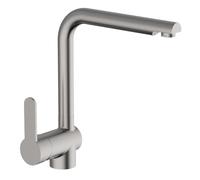 Schläfer 30506525 | Miscelatore Lavello Cucina Inox, Bocca Girevole 360° a squadra, Rubinetto Cucina Professionale in Acciao, Miscelatore Serie Good Life