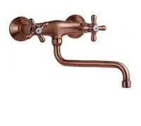 Schläfer | Rubinetto Cucina a Muro Stile Antico In Rame Lavandino/Lavello