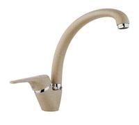 Schläfer 35116521 - Rubinetto per Cucina Bocca Alta ad Arco Granito Avena Triest, Miscelatore per Lavello leva laterale con Beccuccio Girevole a 360°, Connettori G 3/8 Pollici, Ottone