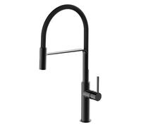 Schläfer 35406520 | Miscelatore Lavello Cucina Nero Lucido, Bocca Girevole 360°, Rubinetto Cucina Professionale con Doccetta Orientabile, Miscelatore Lavello con Doccino Serie Move in Ottone