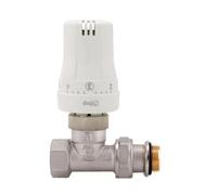 Schläfer 37020001 | Valvola Termostatica Completa per Termosifoni, Valvola Termostatizzabile Dritta con Testina di Comando Termostatica per Radiatore Riscaldamento Termosifone Termoarredo 0-28 C