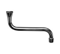 Schläfer 400305 | Canna di Ricambio Rubinetto Cucina, Girevole a S, per Gruppo Cucina a Muro Lunga cm 15 x Ghiera 3/4, Compatibile con Aeratore Neoperl Anticalcare Risparmio Acqua M22 (incluso)