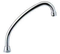 Schläfer 400811 | Canna di Ricambio Universale per Rubinetto Cucina, Girevole e Alta, Adatta per Gruppo Lavello Bagno e Cucina, Ghiera 3/4 (Ø 24,9mm) x 20 cm, Compatibile con Aeratore Neoperl