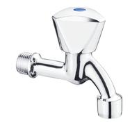 Schläfer 431010 | Rubinetto Singolo Acqua Fredda 1/2" con Aeratore M22 Anticalcare per Lavanderia o Cucina Rubinetto Lavabo in Ottone Cromato, Rubinetto da Giardino, Rubinetto Esterno.
