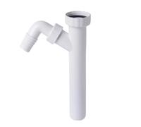 Schläfer 439009 | Canotto Sifone Scarico Sottolavello, Tubo Ø40x200 mm Regolabile con Raccordo Universale 1 1/2" con Connettore per Attacco per Lavatrice e Lavastoviglie, in PVC Durevole e Resistente