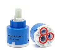 Schläfer 450035 - Cartuccia di Ricambio 35mm Bassa per Miscelatore Monocomando con 2 Piedini in Ceramica Modello Galatron M35 per Rubinetto Bagno e Cucina, Kit Riparazione Antigoccia