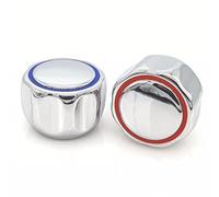 Schläfer 4503010|Kit Manopole per Rubinetto 8x20 con Vitone Meccanico 1/2" (Ø20mm), Manopole Rubinetteria Caldo e Freddo per Lavandino Bagno e Cucina, Coppia Maniglie in Metallo, Finitura Cromata