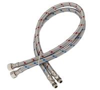 Schläfer 4605007 | Tubo Flessibile per Rubinetto Femmina 3/8", Connettore per Valvola ad Angolo Sottolavabo, Attacco Rubinetto M10 x 1, Lunghezza Tubo 35cm, 2 Pezzi