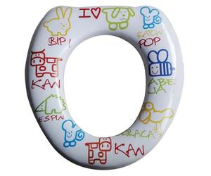 Schläfer 4630105 | Riduttore Copriwater WC per Bambini Adattabile a Vasi Standard di forma Ovale, Adattatore èer Tavoletta Wc Bambini Portatile, colore bianco e fantasia Seduta morbida.