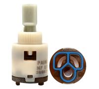 Schläfer 480020-b | Cartuccia d.25 Ricambio Paini 53cc956g25 (G25) in Ceramica Bassa con 2 Piedini, Leva in Plastica per Rubinetti Monocomando Cucina, Bagno, Doccia, Bidet