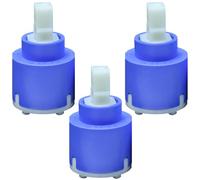 Schläfer 48004 | Cartuccia Rubinetto Miscelatore 35mm di Ricambio in Ceramica per Miscelatore Monocomando K35-A Kerox bassa con 2 piedini, Doccia, lavabo, Bidet, Vasca, Cucina, Bagno da 3 Pz.