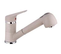 Schläfer 5006521 - Rubinetto per Cucina Granito Avena Triest con Doccetta Estraibile due Getti, Miscelatore per Lavello con Beccuccio Girevole a 360°, Connettori G 3/8 Pollici, Ottone