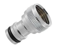 Schläfer 681000 | Raccordo Portagomma Universale G 1/2" Ø 18,64 mm per Rubinetto da Giardino, Connettore Tubo Acqua, Portagomma Innesto Rapido in Ottone Cromo