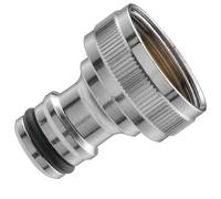 Schläfer 681100 | Raccordo Portagomma Universale G 3/4" Ø 24,12mm per Rubinetto da Giardino, Connettore Tubo Acqua, Portagomma Innesto Rapido in Ottone Cromo