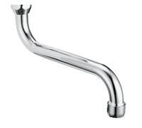 Schläfer Schläfer | Canna di Ricambio Girevole per Rubinetto Cucina a Parete a S, Lunghezza 30 cm con Ghiera 3/4" (Ø 24,9 mm), Compatibile con Aeratore Neoperl Anticalcare M22 (Incluso)
