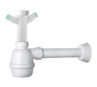 Schläfer | Sifone a Fiasco per Lavello 1"1/2 Diam 40mm con Attacco Lavastoviglie