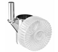 Schläfer - Supporto Scorrevole per Asta Doccia Ø 18 mm | Cursore Saliscendi 812611 con Manopola in Abs Vintage Effetto Cristallo, Perno Ø10 mm | Supporto Doccetta Abs Regolabile in Altezza Cromato