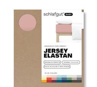 schlafgut Easy Jersey Elastane lenzuolo con angoli da 90x190 a 100x220, in morbidissimo cotone con il 5% di elastan, gomma FlexFit originale, certificato ÖKO TEX, Purple Mid