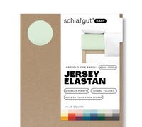 schlafgut Easy Jersey elastane, lenzuolo con angoli per materassi a molle boxspring fino a 40 cm di altezza, da 180x200 cm a 200x220 cm, 95% cotone organico e 5% elastan, Green Light