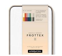 schlafgut Frottex, lenzuolo con angoli 140x200 cm a 160x200 cm, Realizzato con il miglior cotone, Morbido e traspirante, Facile da pulire, Certificato ÖKO TEX, Full-White