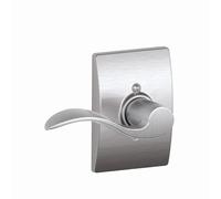 Schlage Accent Lever with Century Trim Non-Turning Lock in Satin Chrome - Left Handed
