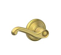 SCHLAGE F10 FLA 608 Flair Lever Hall and Closet, Satin Brass by Lock Company