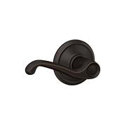 SCHLAGE F10 FLA 716 CAM Camelot Collection Flair Passage Lever, Aged Bronze by Lock Company
