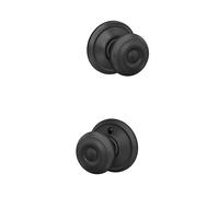 SCHLAGE F10 GEO 622 - Pomello standard per porta, serratura per ingresso e armadio, nero opaco