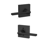 SCHLAGE F10 LAT 622 COL Latitude Collins Leva Passaggio per Interni Ingresso e Armadio, Nero Opaco