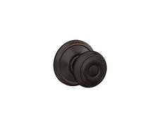 Schlage F10 V GEO 716 - Pomello per porta georgiana, serratura per ingresso e armadio, bronzo invecchiato, 1 pezzo