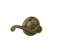 SCHLAGE F10FLA609 Flair Passage Lever, Antique Brass by