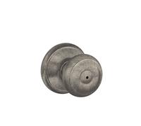 SCHLAGE F40 GEO 621 Georgian Privacy Knob Distressed Nickel