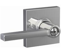 SCHLAGE F40 LAT 625 COL Latitude Leva con Collins Trim Bed & Bath Privacy Door Lock, cromo brillante