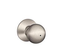 SCHLAGE F40 ORB 619 Manopola per porta orbita, coperchio per la privacy del letto e del bagno, nichel satinato