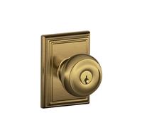 SCHLAGE F51A GEO 609 ADD Addison Collection - Pomello con chiave georgiana, ottone anticato