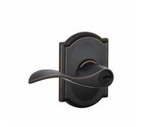 SCHLAGE F51AACC716CAM - Leva per porta d'accento con serratura a chiave, finitura camelot, bronzo anticato