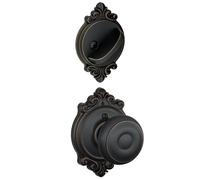 SCHLAGE F59 GEO 716 BRK Brookshire Collection - Pomello per interni in stile georgiano, bronzo invecchiato (solo metà interna)