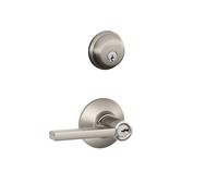 Schlage FB50N V LAT 619 Catenaccio a cilindro singolo e leva Latitude con ingresso con chiave, nichel satinato
