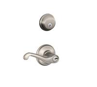 SCHLAGE fb50nv-fla flair Keyed Entry Leverset and Deadbolt Combo from the fb-ser, FB50N V FLA 619