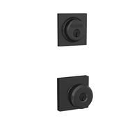 Schlage FB55 N G BWE 622 COL - Chiavistello singolo cilindro e pomello Bowery con finiture Collins, nero opaco