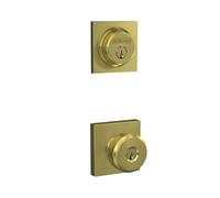 Schlage FB55N V BWE 608 COL - Chiavistello singolo cilindrico e pomello Bowery con finiture Collins, ottone satinato