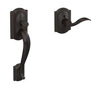 SCHLAGE FE285-CAM-ACC-CAM-LH Set Maniglia Inferiore Camelot per Tastiera Elettronica con Bronzo Antico