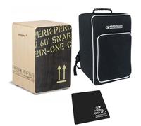 Schlagwerk CP 403 BLK - Superficie battente 2in1 Cajon + custodia Keepdrum + cuscinetto Cajon CP-01
