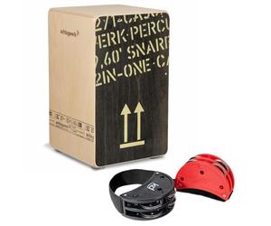 Schlagwerk CP404 BLK Cajon nero con set di tamburina keepdrum