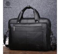 SCHLATUM Valigette da lavoro in vera pelle nere per uomo borse di lusso Valigetta per laptop Borse Borsa per computer da ufficio da 16 pollici