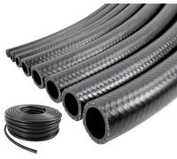 Schlauchland 1m NBR Tubo Flessibile Ø 12 x 18 mm per Carburanti Olio Gasolio Diesel E10-100°C Nero ** Molte Dimensioni e Lunghezze ** Rinforzato con Tessuto Gomma ISO 73379 Auto Moto Trattore SAE J30